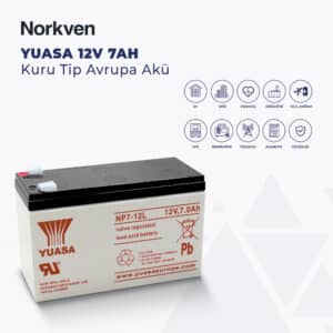 YUASA NP7-12 12V 7AH KURU TİP AKÜ