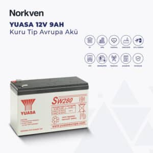 YUASA UK SW280 12V 9AH KURU TİP AKÜ
