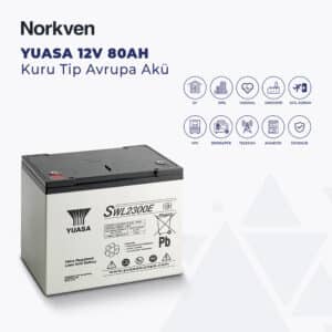 YUASA UK SWL2300 12V 80AH KURU TİP AKÜ