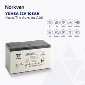 YUASA UK SWL3300 12V 105AH KURU TİP AKÜ